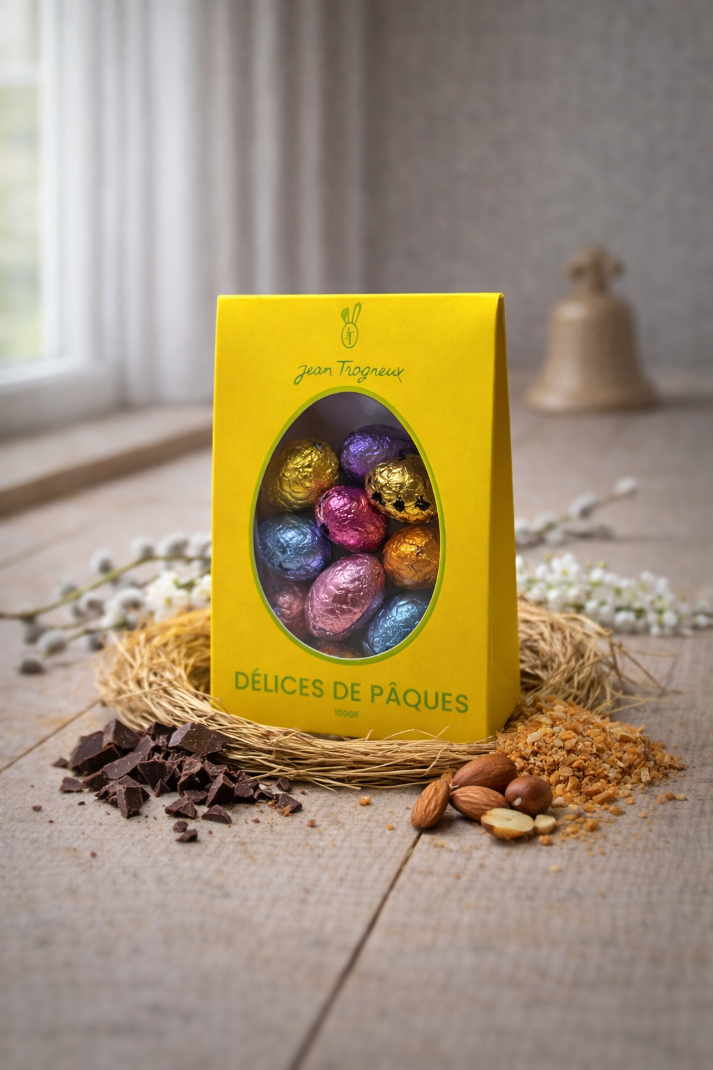 Oeufs pralinés gianduja et feuilletine 100gr